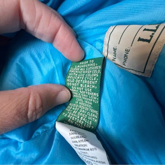 L.L.Bean Girls’ Ultra Light Down Puffer Coat Longer Length Size 14 / 16 - Picture 6 of 10